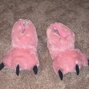 pink monster slippers